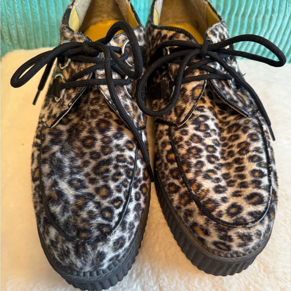Leopard Print Creeper Shoes
